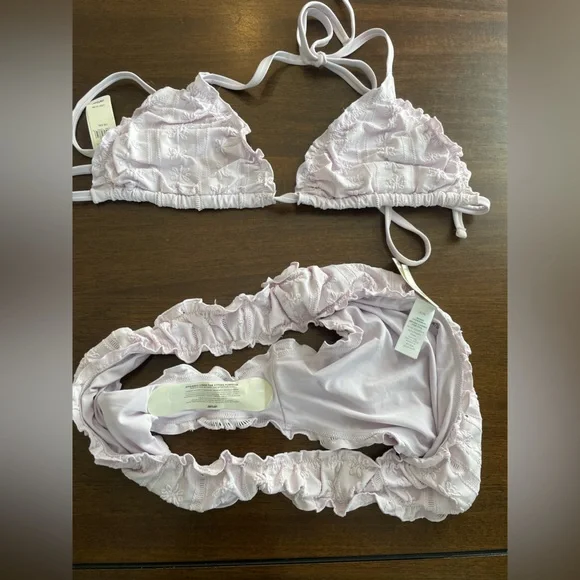 2/$20 🏷️ 💗 NWT Aerie Eyelet Cheeky Bikini set XL - Picture 7 of 11